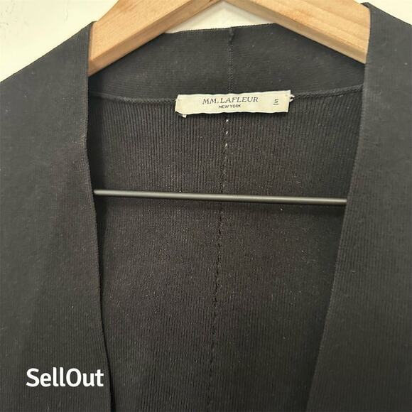 M.M. LaFleur Women's Black Woolf Jardigan Cardigan Sweater Size S - Picture 2 of 5